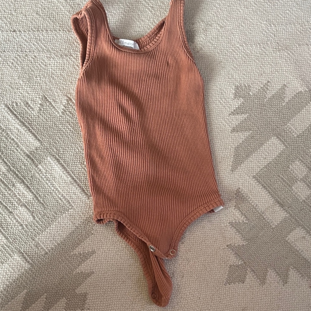 Merino wool clay baby tank onesie